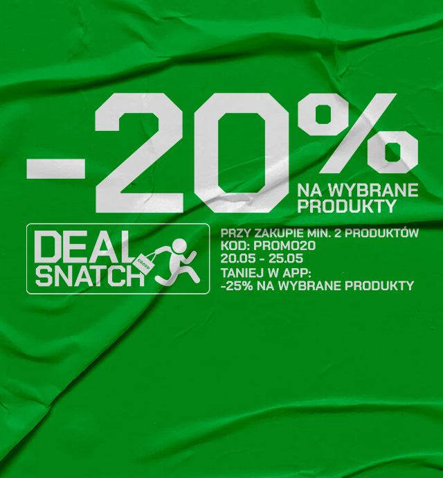 Informacja o promocji: 20% rabatu na wybrane produkty przy zakupie minimum 3 sztuk, z kodem GET20, obowiązuje od 29.04 do 04.05.