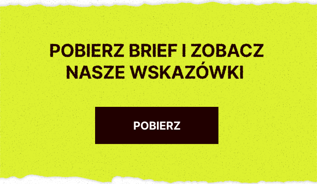 Grafika zachęcająca do pobrania briefu z wskazówkami i dodatkowymi informacjami.