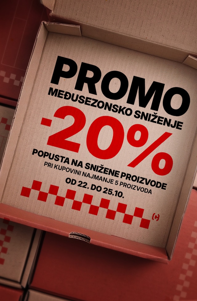 Promo akcija sa 20% popusta na snižene proizvode pri kupovini najmanje 5 proizvoda, od 22. do 25.10.
