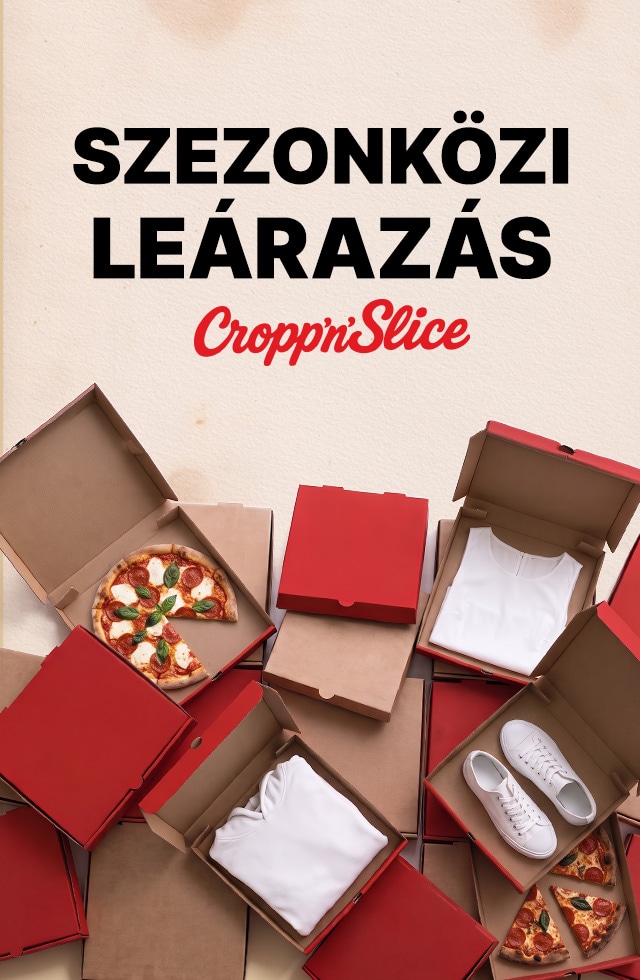 Cropp szezonközi leárazás ruházati és cipőtermékekkel inspiráló pizzás motívummal
